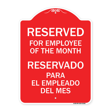 Reserved for Employee of the Month - Reservado Para El Empleado Del Mes