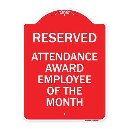 Reserved Attendance Award Employee of the Month