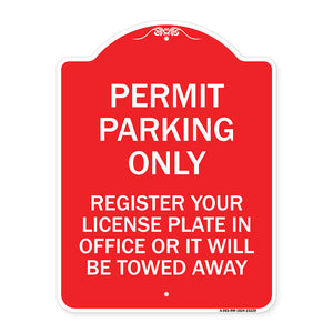 Register Your License Plate in Office or It Will Be Towed Away