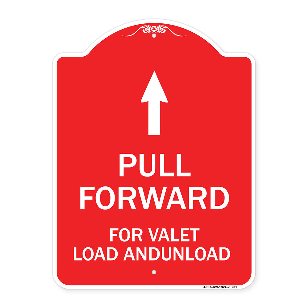 Pull Forward for Valet Load and Unload (With Up Arrow)