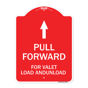 Pull Forward for Valet Load and Unload (With Up Arrow)