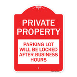 Private Property Parking Lot Will Be Locked After Business Hours