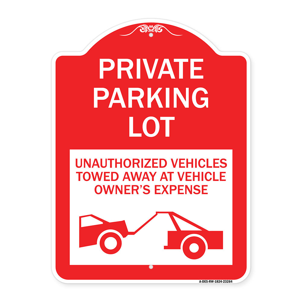 Private Parking Lot Unauthorized Vehicles Towed at Owner Expense