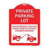 Private Parking Lot Unauthorized Vehicles Towed at Owner Expense