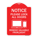 Please Lock All Doors Remove Valuables from Sight