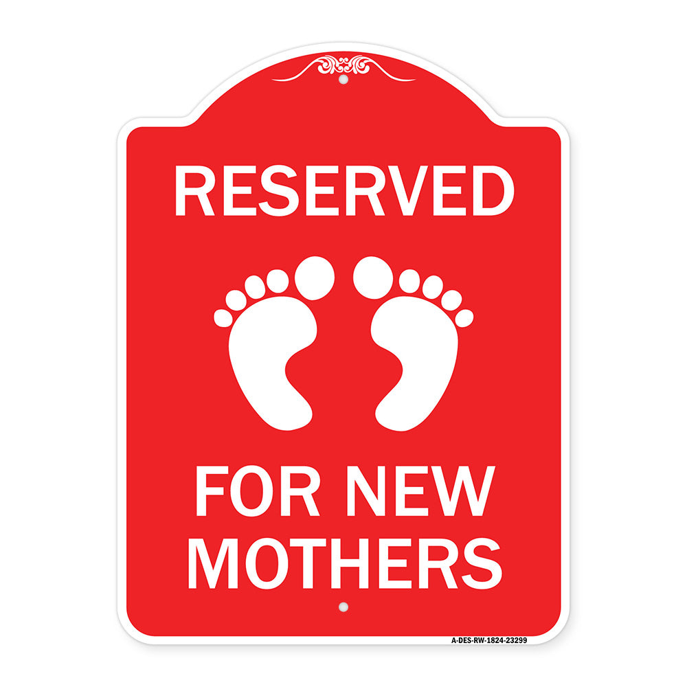 Pink Reserved Parking for New Mothers