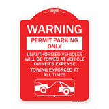 Permit Parking Only Unauthorized Vehicles Will Be Towed at Vehicle Owner's Expense Towing Enforced