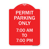 Permit Parking Only 7-00 Am to 7-00 Pm