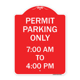 Permit Parking Only 7-00 Am to 4-00 Pm