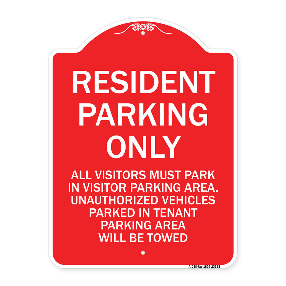 Parking Sign Resident Parking Only