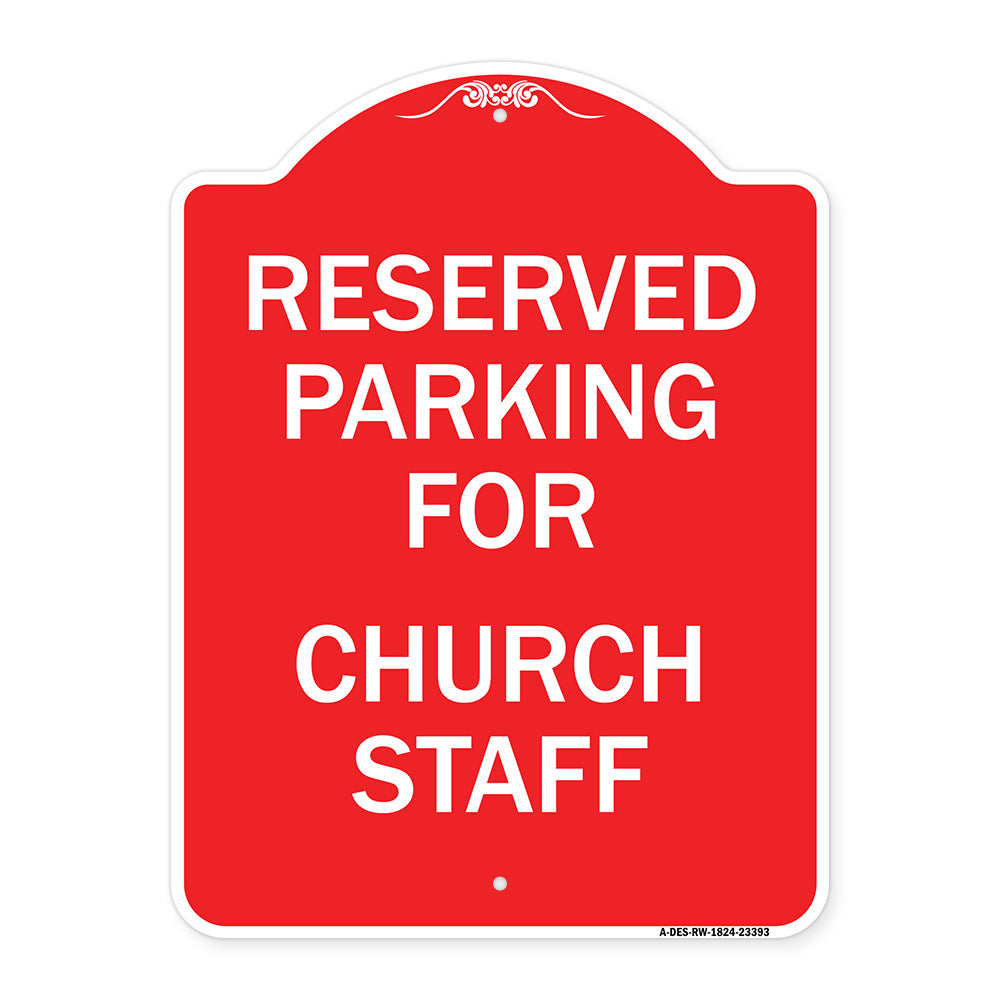 Parking Reserved for Church Staff