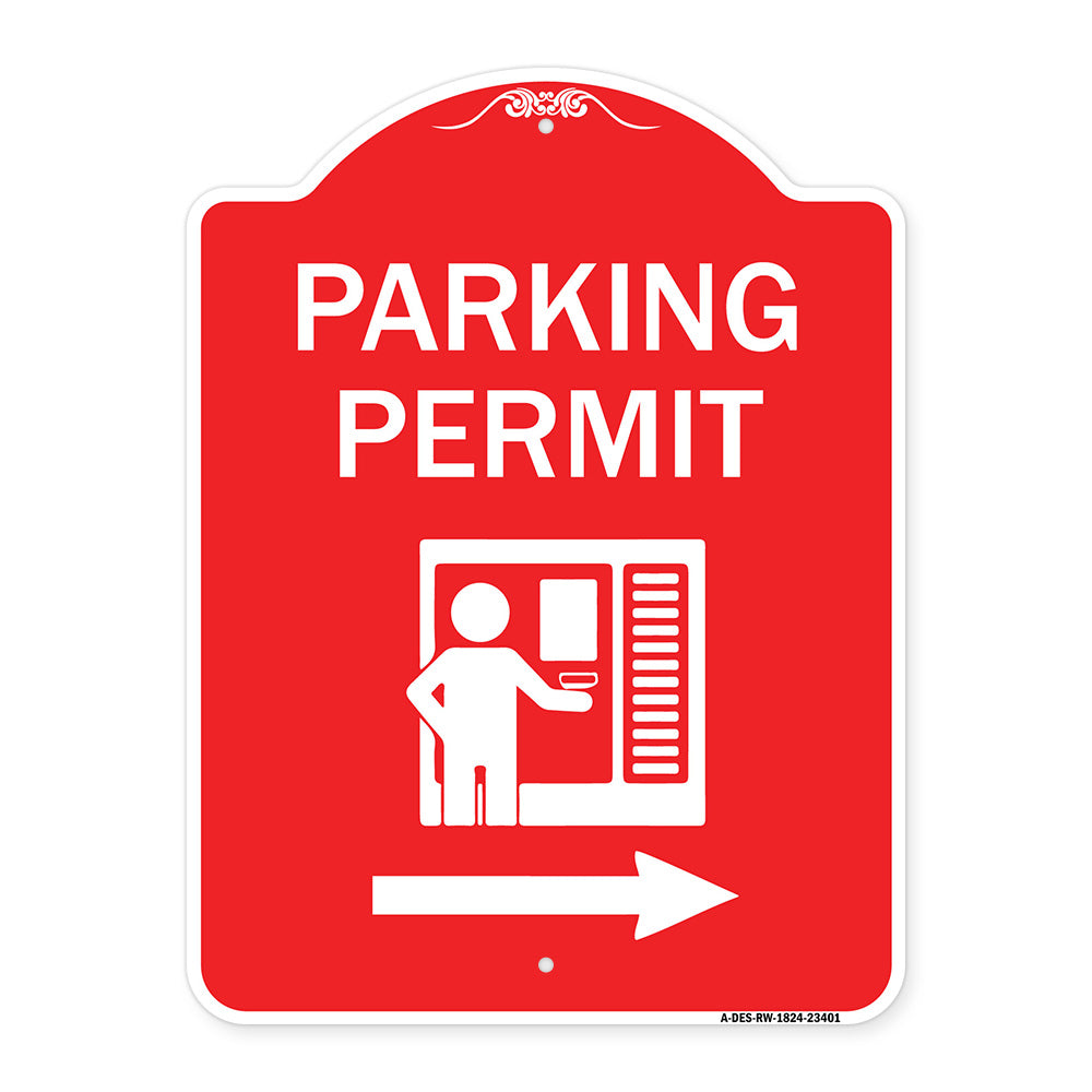 Parking Permit (With Right Arrow Symbol)