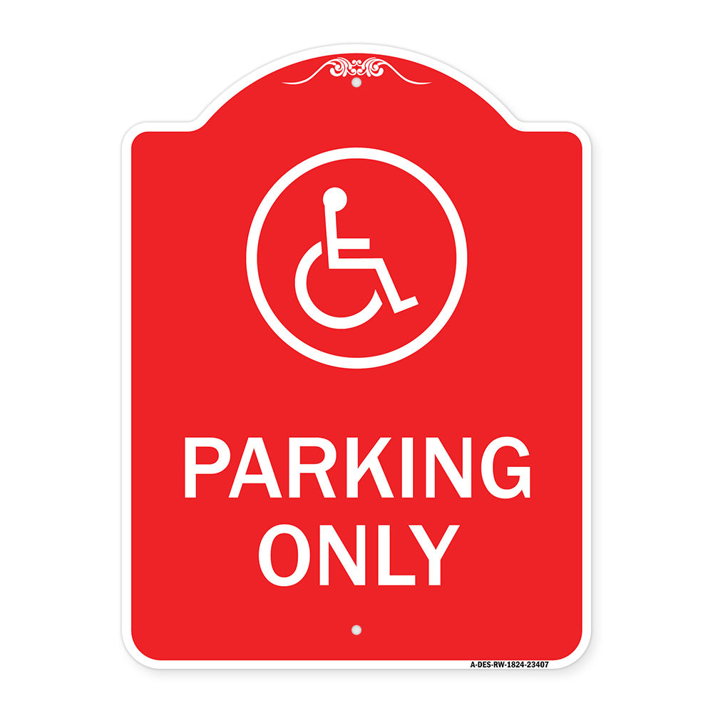 Parking Only (With New Access Symbol)
