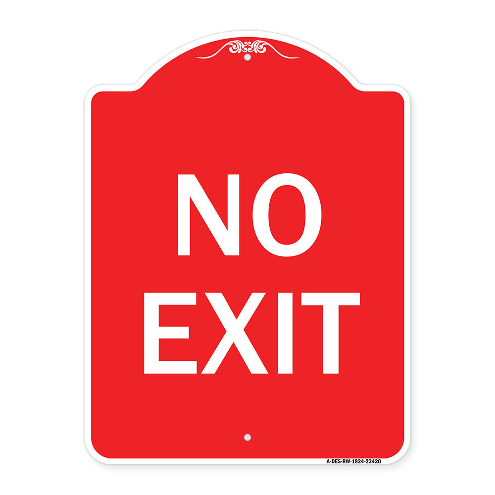 Parking Lot Sign No Exit