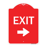 Parking Lot Sign Exit Sign (Right Arrow)