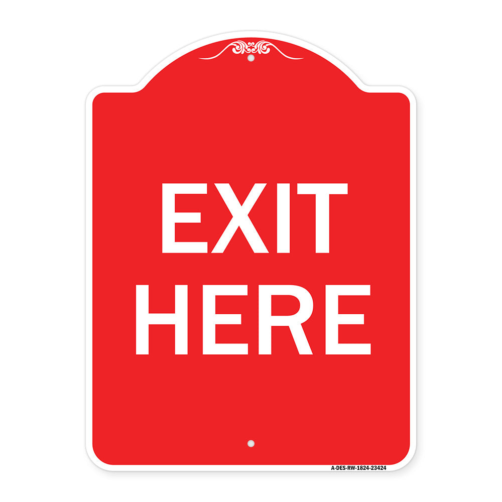 Parking Lot Sign Exit Here