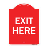 Parking Lot Sign Exit Here