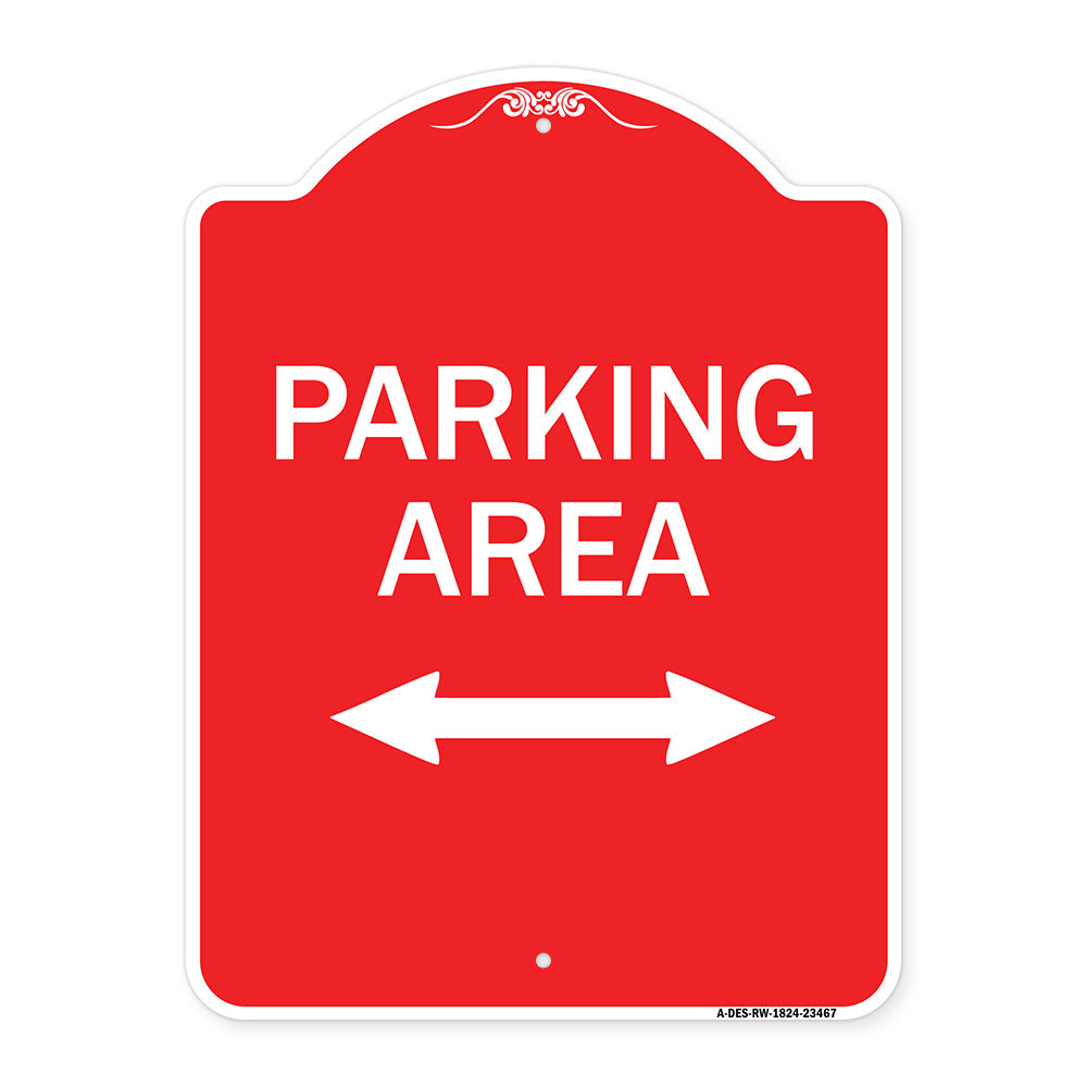 Parking Area with Bidirectional Arrow