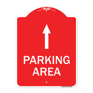 Parking Area with Ahead Arrow