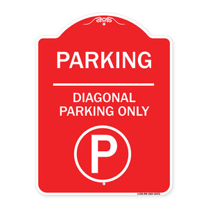 Parking - Diagonal Parking Only (With Parking Symbol)