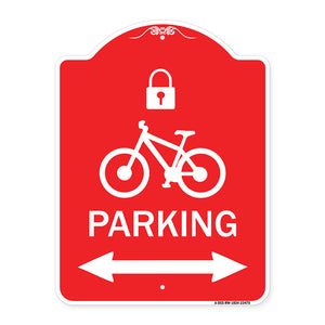 Parking (With Lock Cycle & Bidirectional Arrow Symbol)