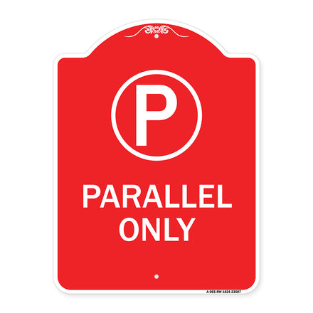 Parallel Parking Only Sign with Graphic