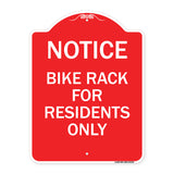 Notice Sign Bike Rack for Residents Only
