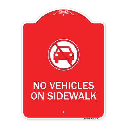 No Vehicles on Sidewalk