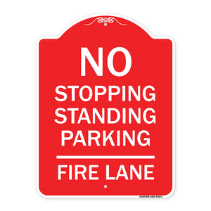 No Stopping Standing Parking - Fire Lane