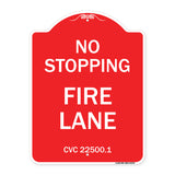 No Stopping Fire Lane - Refer to CVC 22500.1