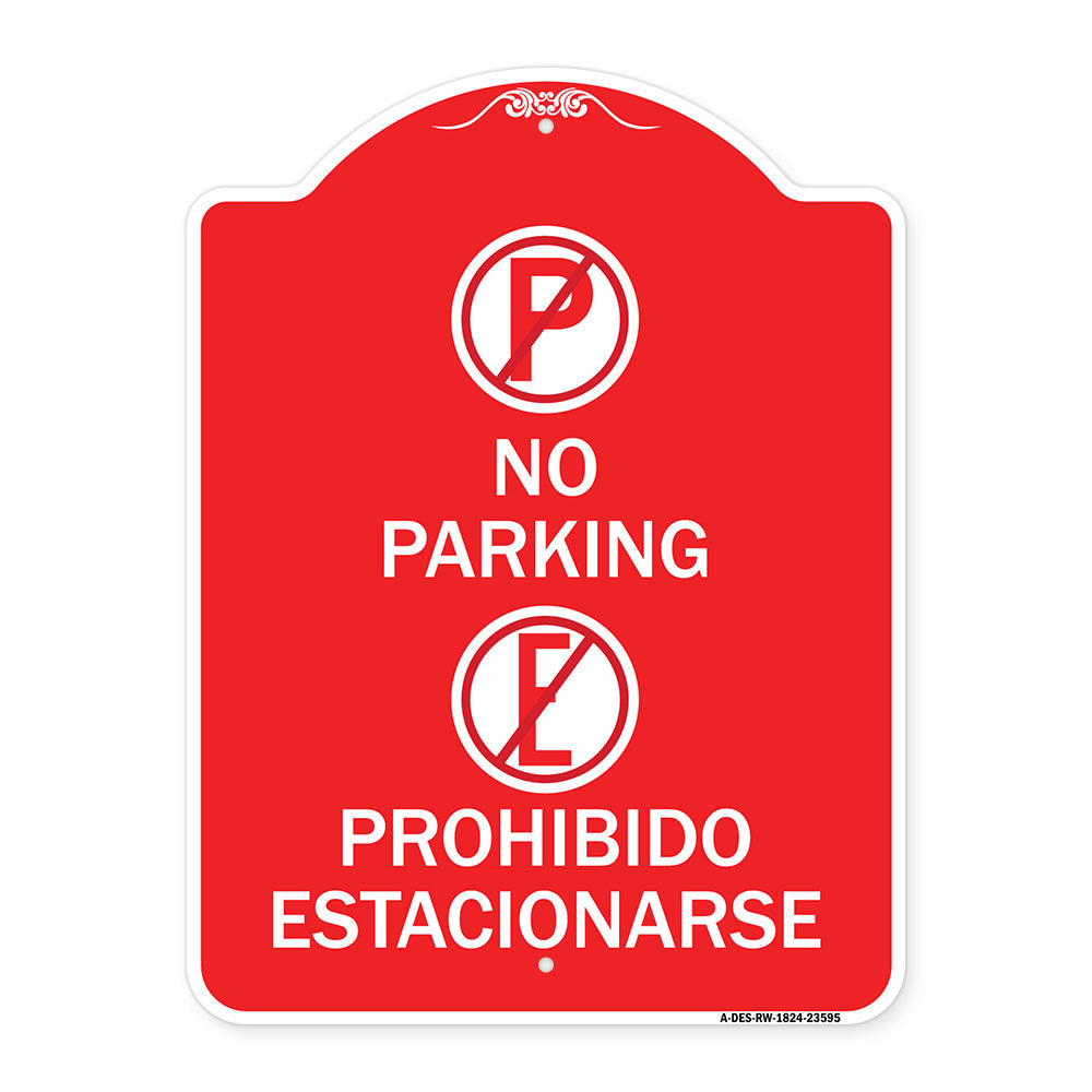 No Parking Prohibido Estacionarse (With Symbol)