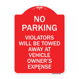 No Parking Violators Towed Away at Owner's Expense