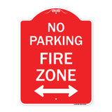No Parking Fire Zone with Bidirectional Arrow