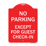 No Parking Except for Guest Check-In