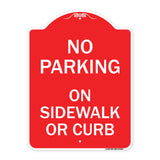 No Parking on Sidewalk or Curb