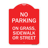 No Parking on Grass Sidewalk or Street