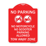 No Parking No Motorcycle No Scooter Parking Allowed Tow Away Zone (With Graphic)