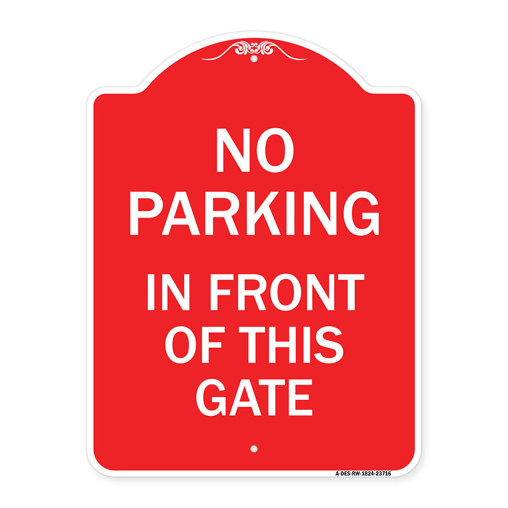 No Parking in Front of This Gate