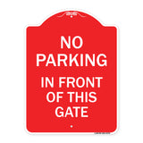 No Parking in Front of This Gate