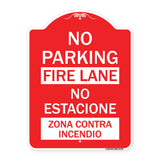 No Parking Fire Lane - No Estacione Zona Contra Incendio