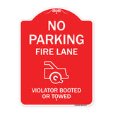 No Parking Fire Lane (With Graphic) Violators Booted or Towed