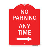 No Parking Anytime with Right Arrow