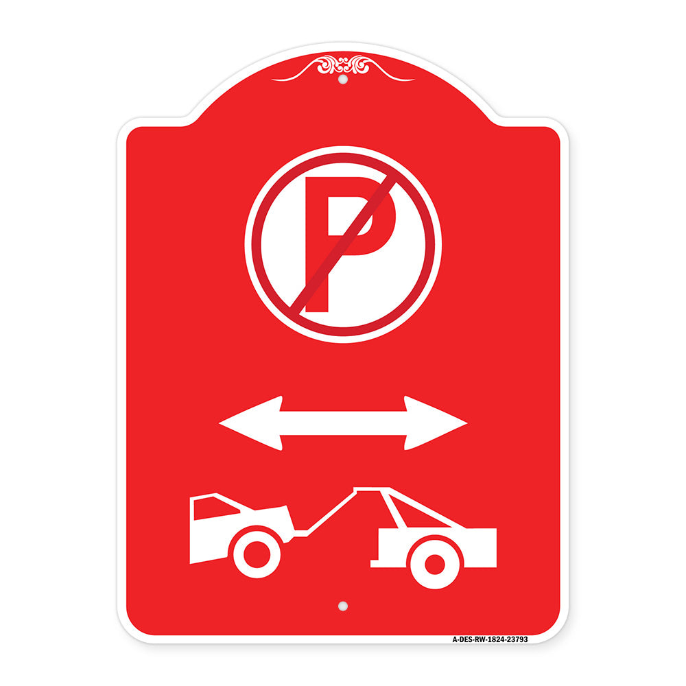 No Parking - Tow Away Zone (With Graphic)