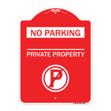 No Parking - Private Property (With No Parking Symbol)