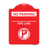 No Parking - Fire Lane (With No Parking Symbol)
