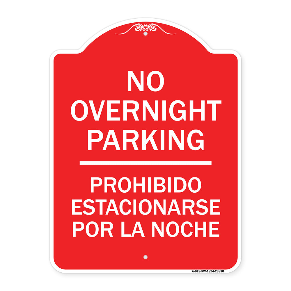 No Overnight Parking - Prohibido Estacionarse Por La Noche