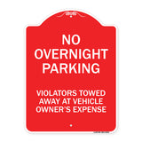 No Overnight Parking Violators Towed Away at Vehicle Owner's Expense