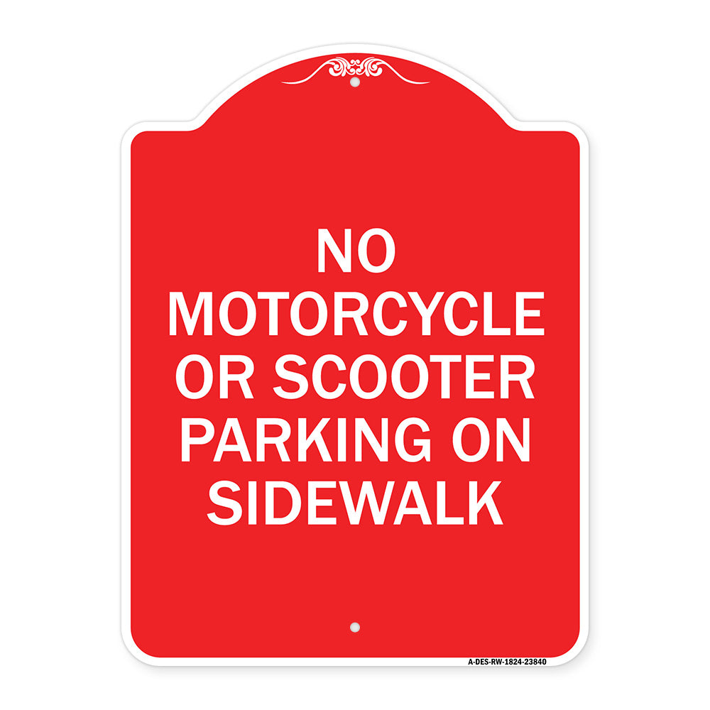 No Motorcycle or Scooter Parking on Sidewalk