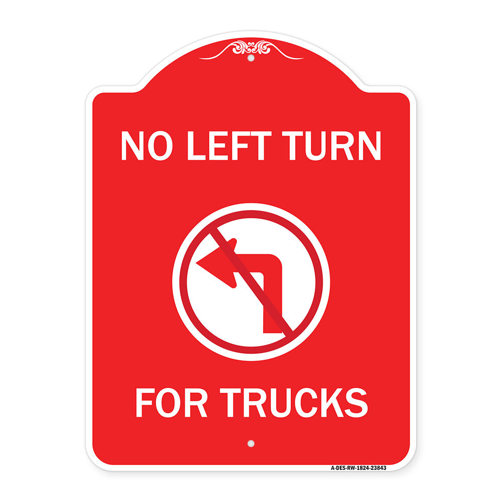 No Left Turn for Trucks with Graphic