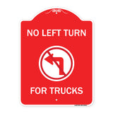 No Left Turn for Trucks with Graphic